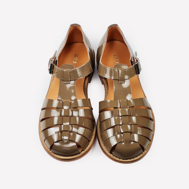 Handmade Leather Fisherman Sandals - Beige - obrazek 7