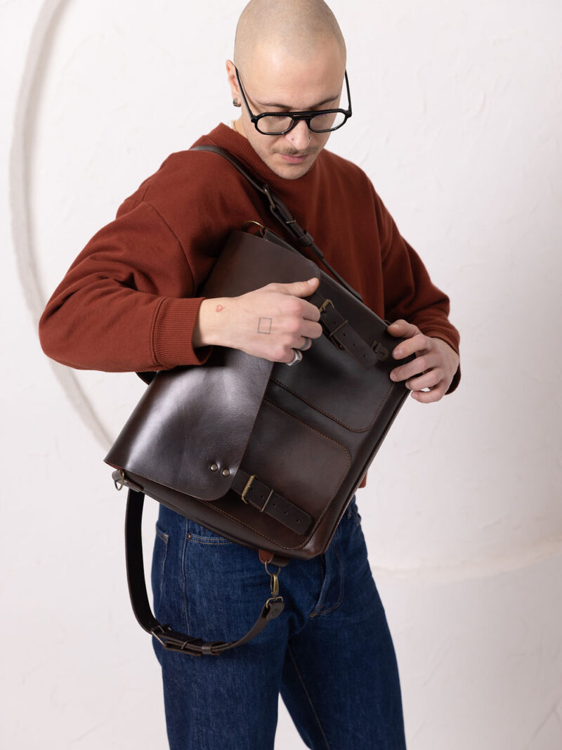 BENJAMIN Backpack - Dark Chocolate - obrazek 6