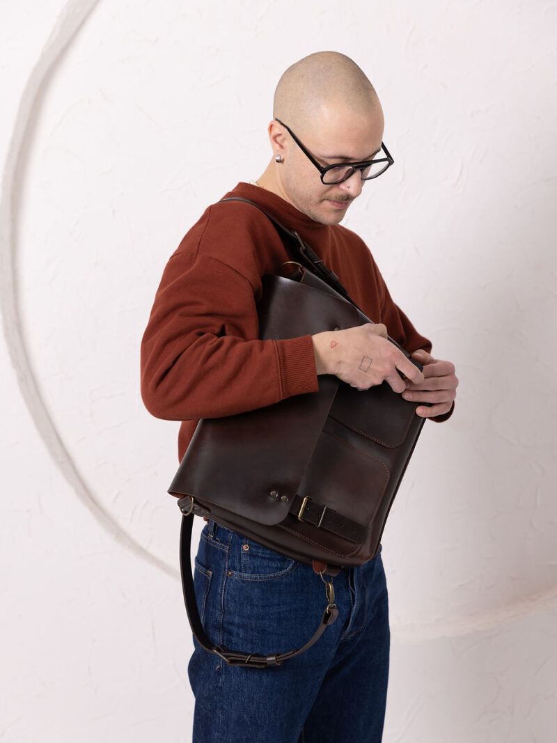 BENJAMIN Backpack - Dark Chocolate - obrazek 7