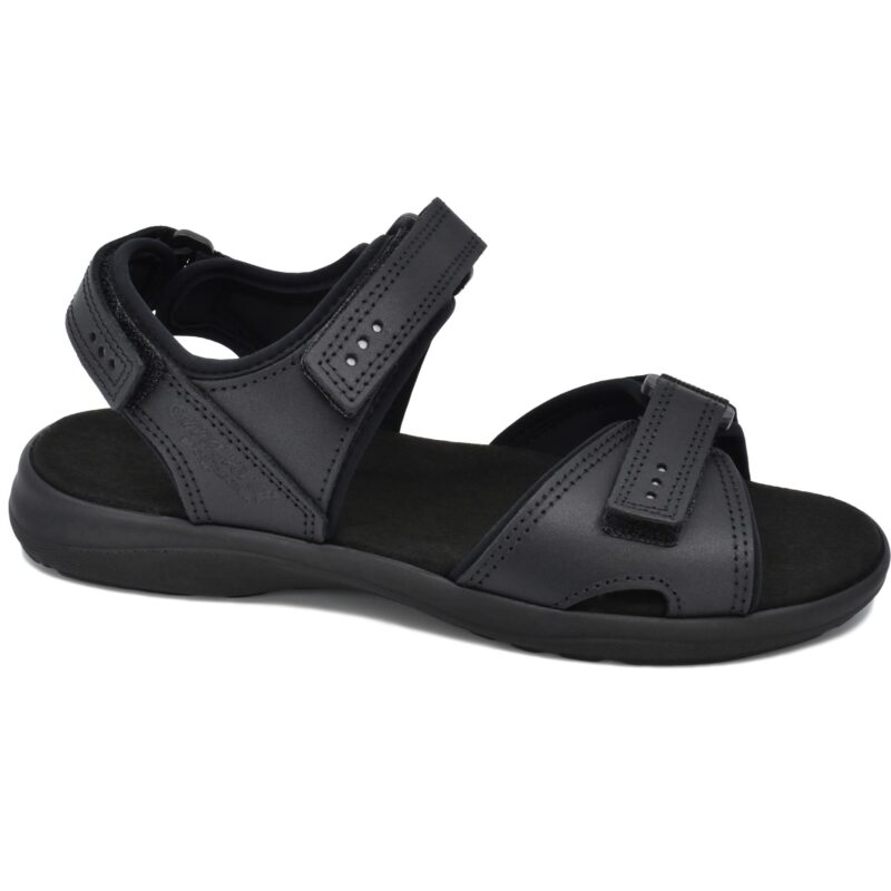 Liiva Women's Leather Sandals - Black - obrazek 3