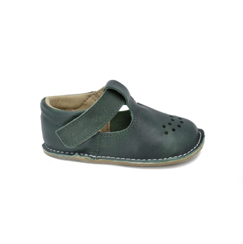 Leather Kids' Shoes Lusti - Dark Green - obrazek 4