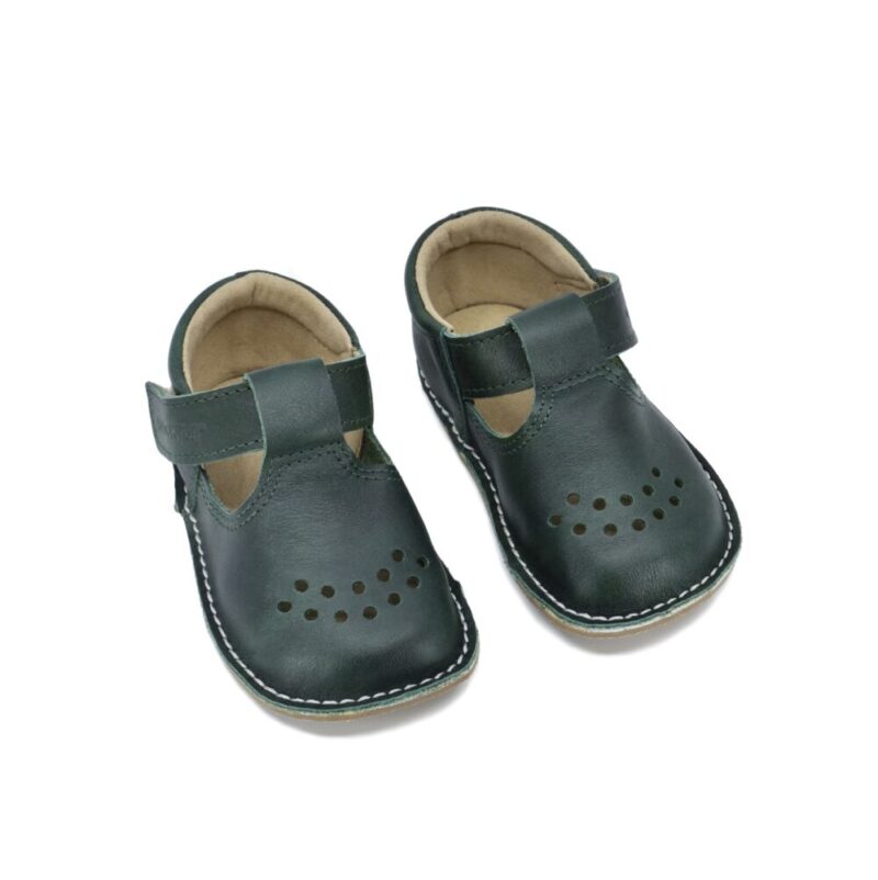 Leather Kids' Shoes Lusti - Dark Green - obrazek 2
