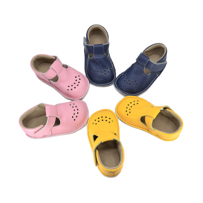 Leather Kids' Shoes Lusti - Yellow - obrazek 2
