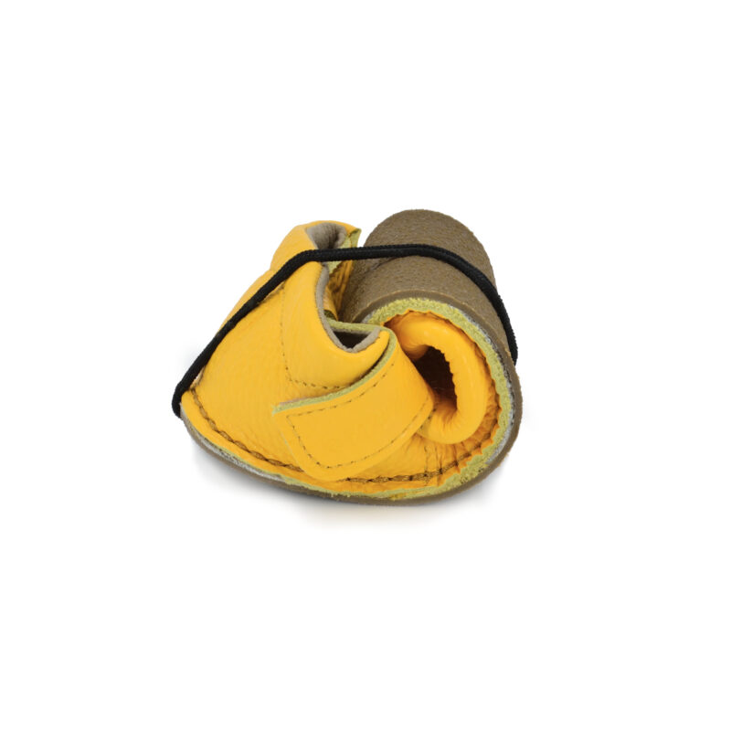 Leather Kids' Shoes Lusti - Yellow - obrazek 3