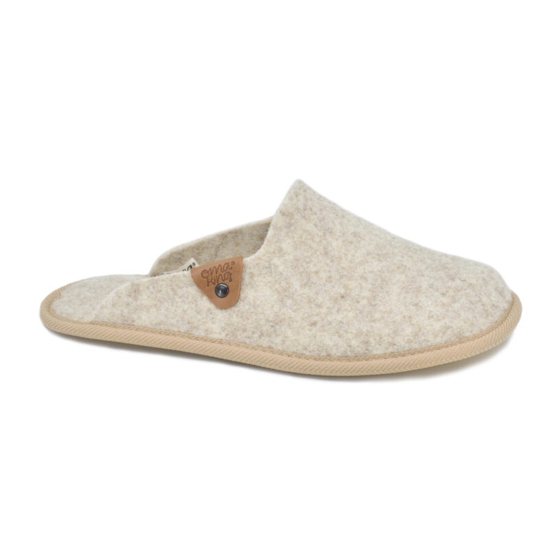 Natural felt slippers Pelsi - New Beige - obrazek 3