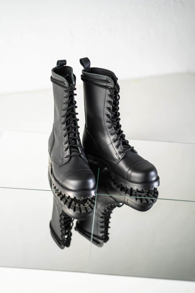 516 aka High Aviator Boots - Black - obrazek 7