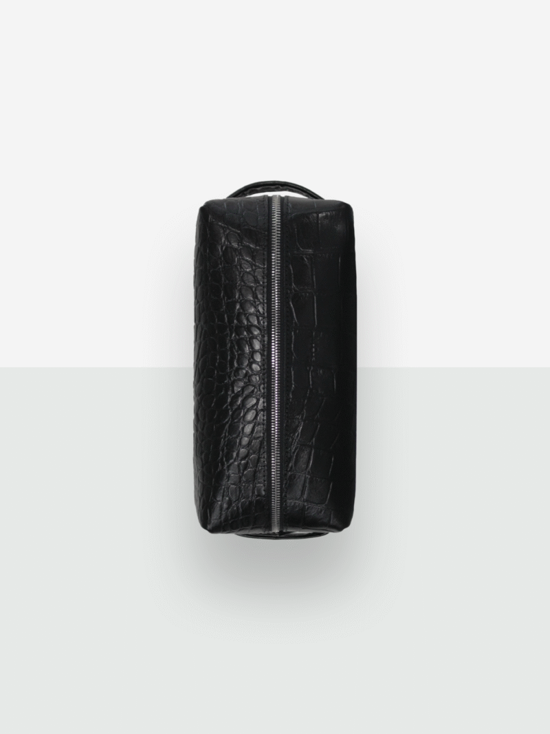 Cosmetic Bag VESUVIUS - Black Croco - obrazek 3