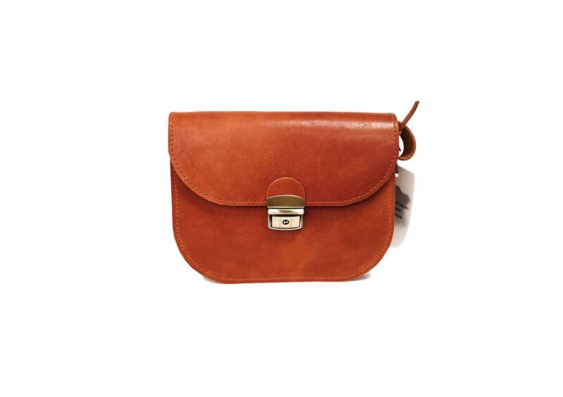 Natural Leather Saddle Bag Medium – Light Brown - obrazek 7