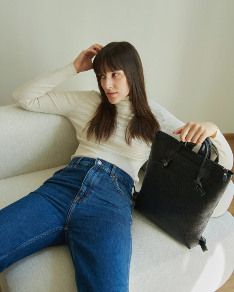 Minimal Leather Backpack ALICE ARM - obrazek 5