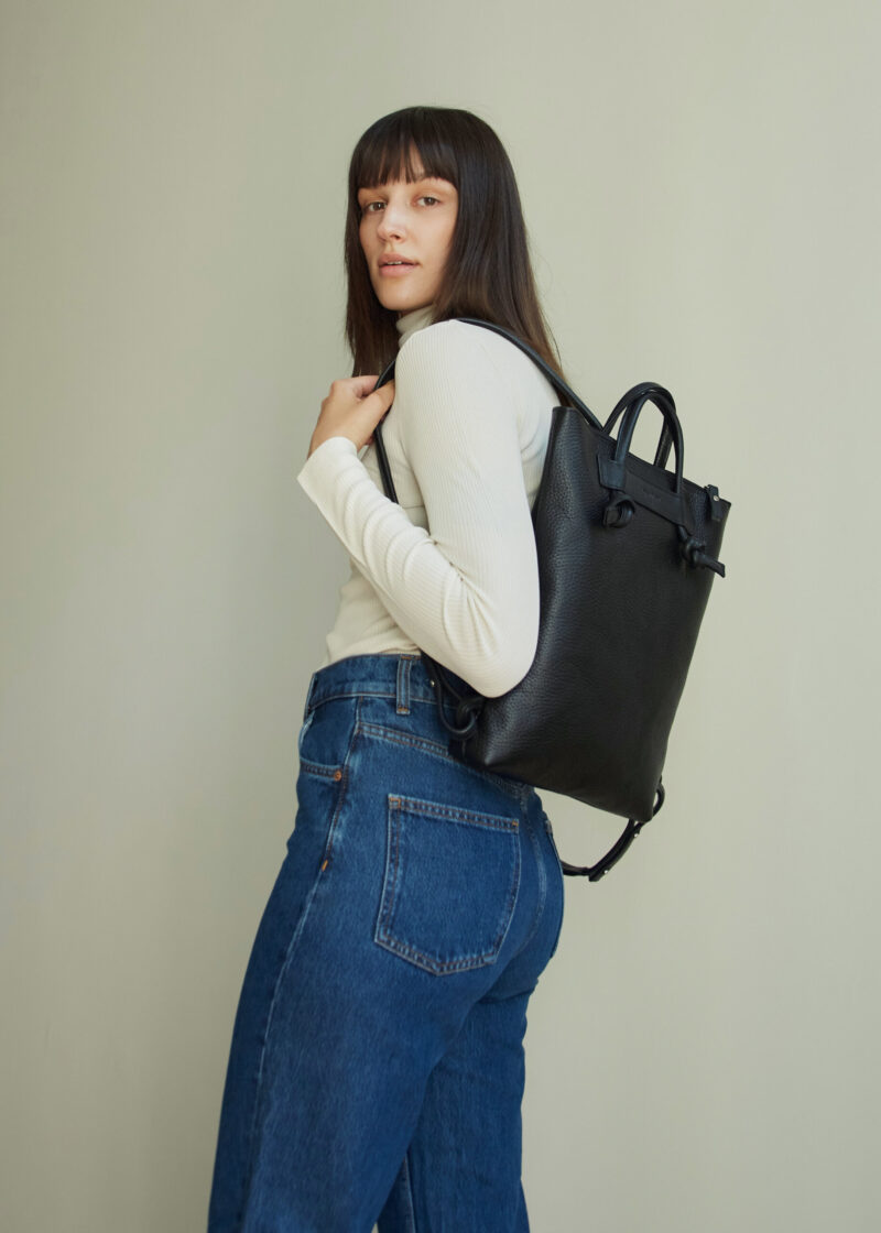 Minimal Leather Backpack ALICE ARM - obrazek 4