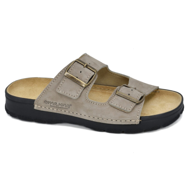 Meeliku Leather Sandals - Grey - obrazek 4