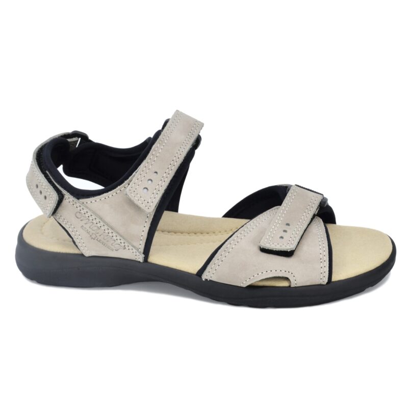 Liiva Women's Leather Sandals - Grey - obrazek 2