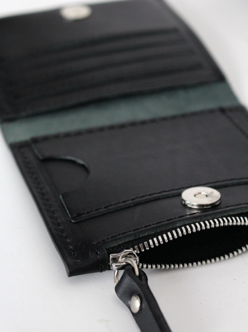 Classic Leather Wallet MINI TAAL - Black - obrazek 6
