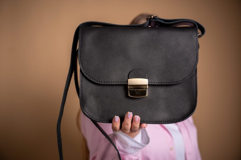 Natural Leather Saddle Bag Large – Black - obrazek 6