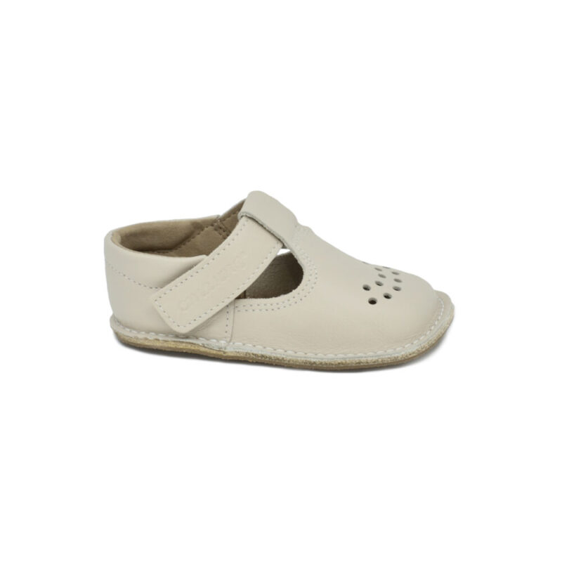 Leather Kids' Shoes Lusti - Natural White - obrazek 3