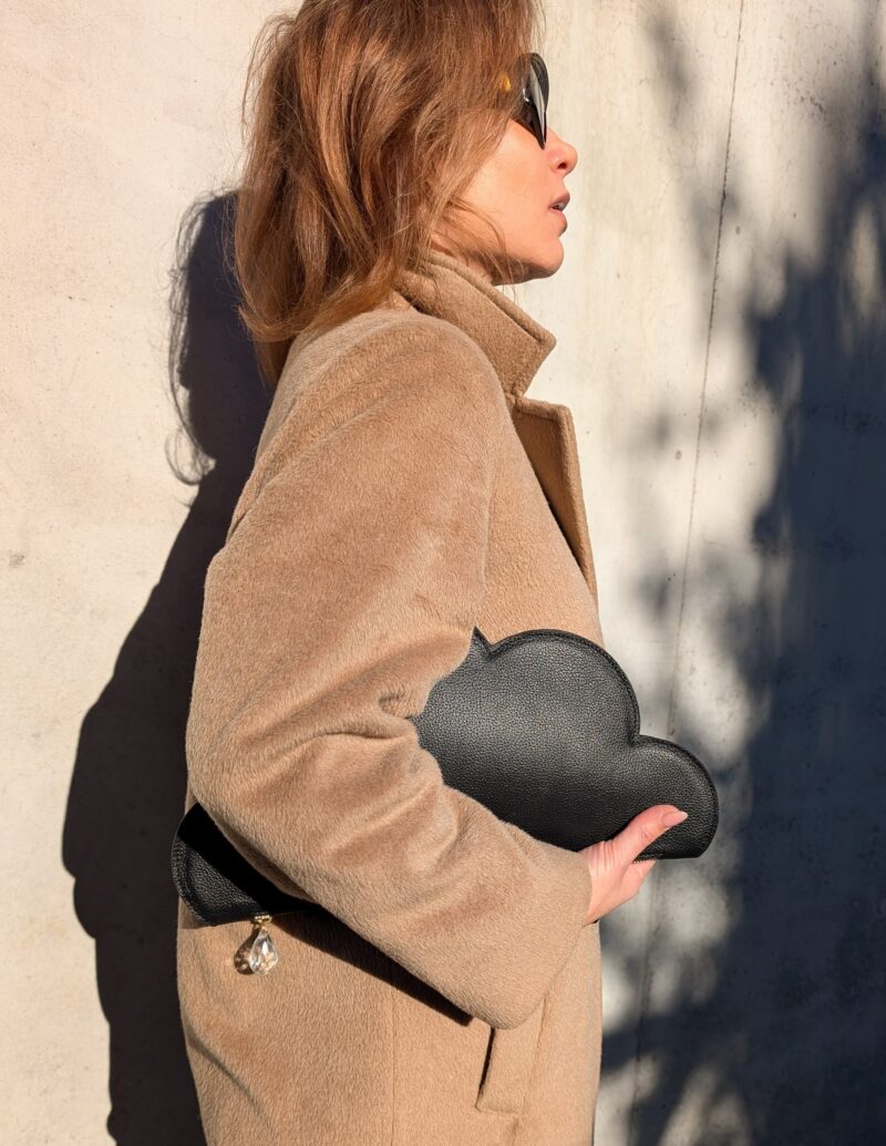 Leather Clutch Bag Cloud - obrazek 3
