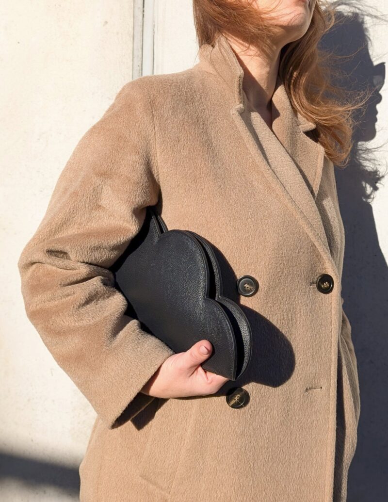 Leather Clutch Bag Cloud - obrazek 4