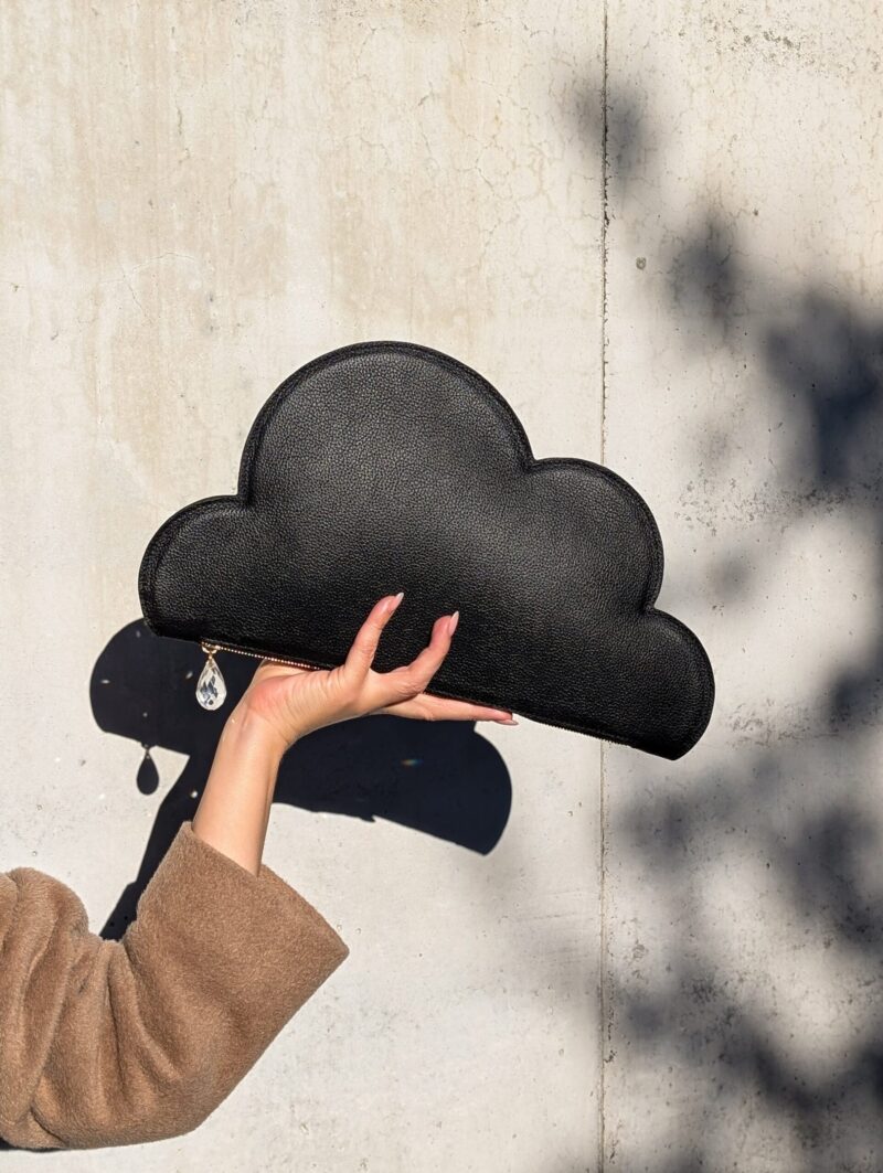 Leather Clutch Bag Cloud - obrazek 8