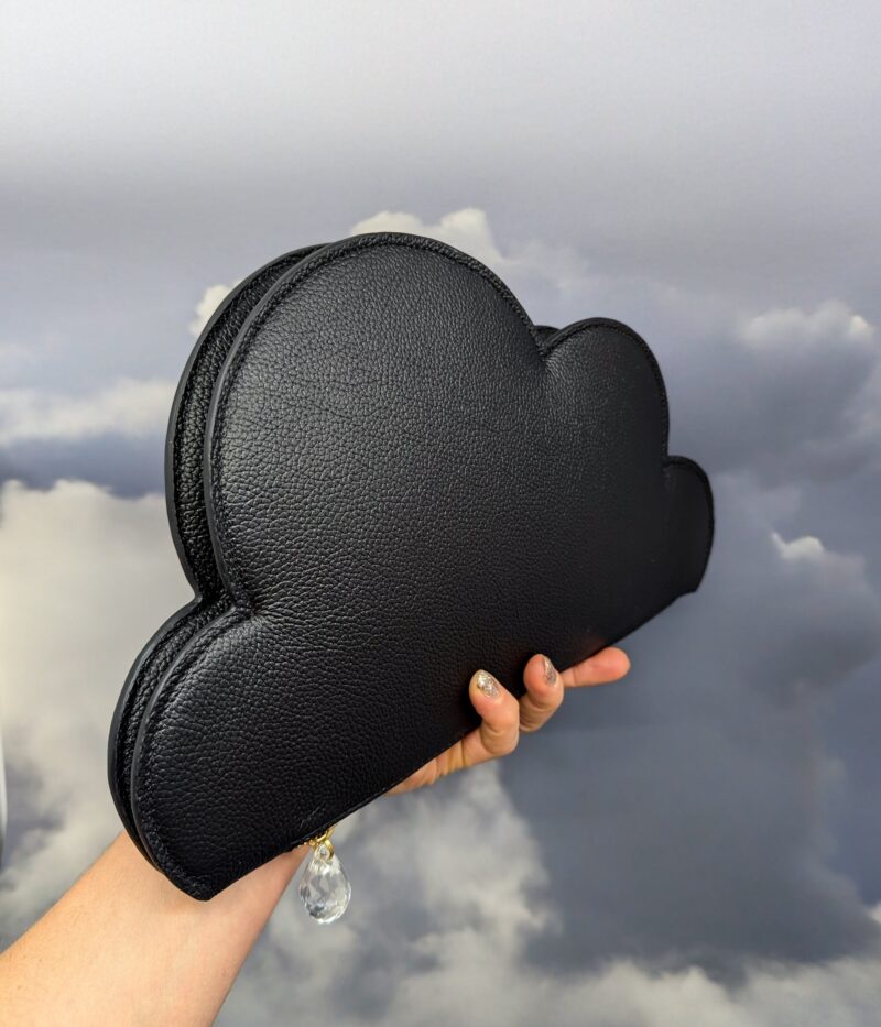 Leather Clutch Bag Cloud - obrazek 5