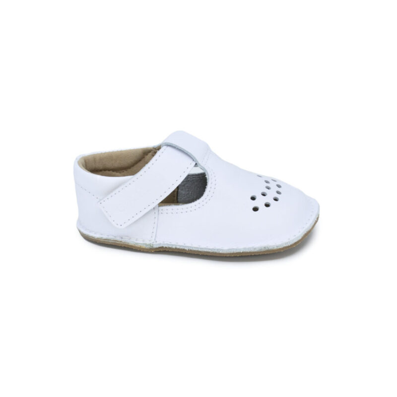 Leather Kids' Shoes Lusti - White - obrazek 5