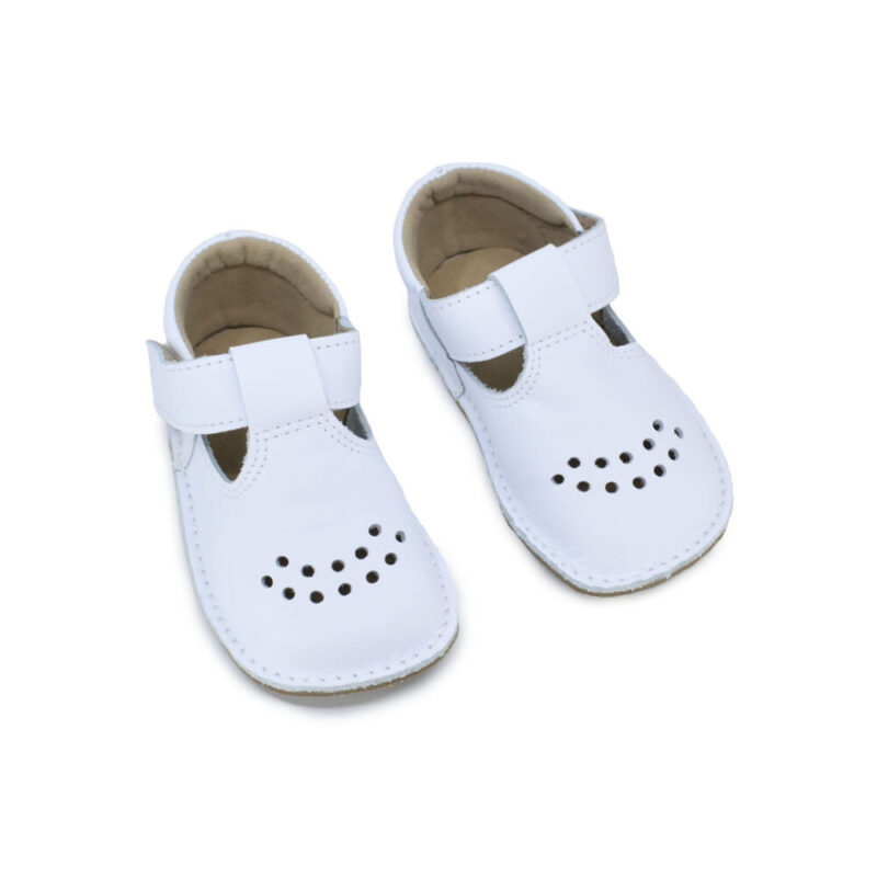 Leather Kids' Shoes Lusti - White - obrazek 4