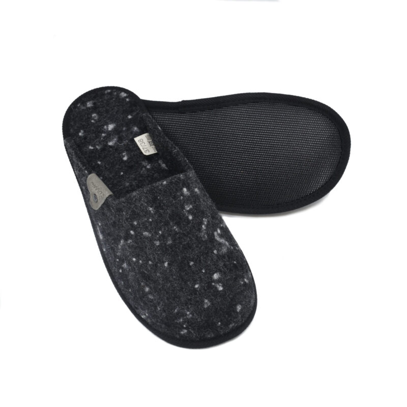Natural felt slippers Pelsi - Dark grey - obrazek 5
