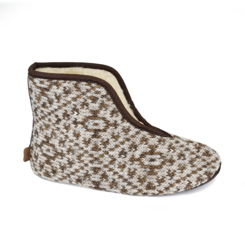 Lambswool slippers Trolla - Beige - obrazek 2