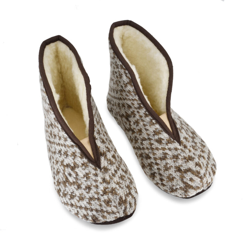 Lambswool slippers Trolla - Beige - obrazek 3