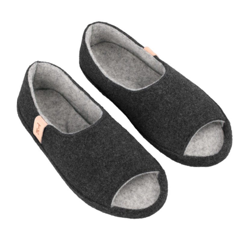 TOKU Bern Slippers - Dark Gray - obrazek 4