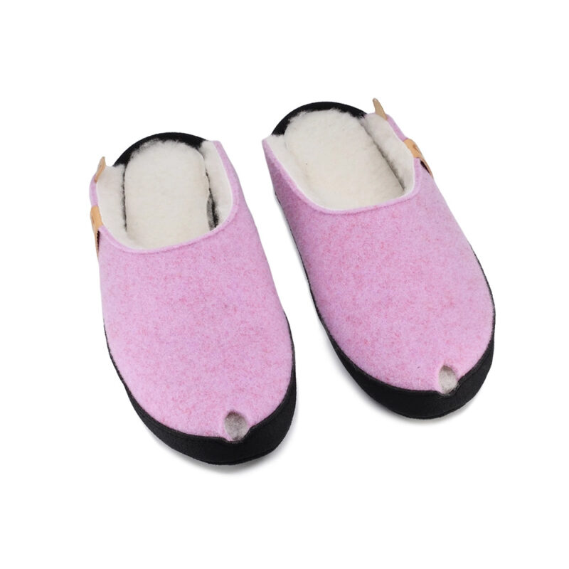 TOKU Brussels Slippers with Lambswool - Light Pink - obrazek 3
