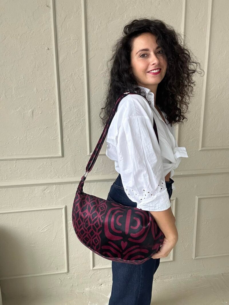 Hobo Bag - Burgundy Pattern - obrazek 5