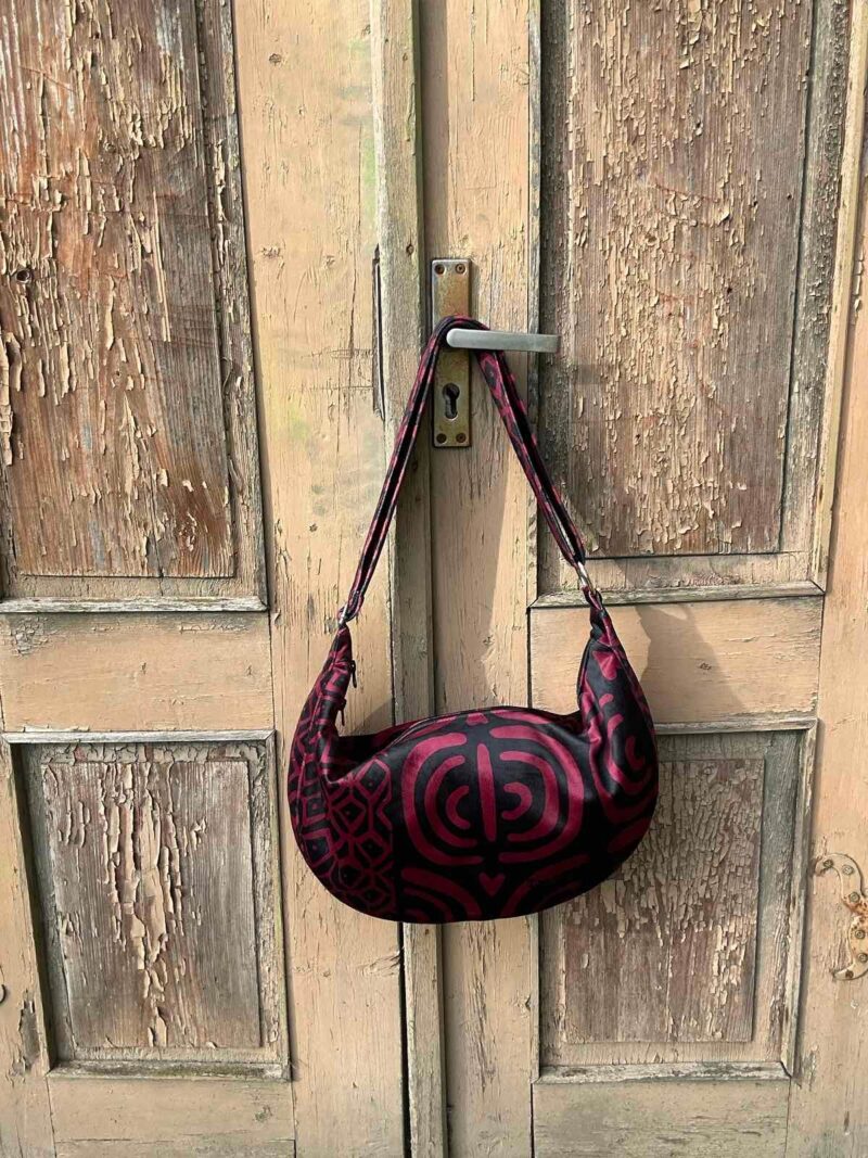 Hobo Bag - Burgundy Pattern - obrazek 3