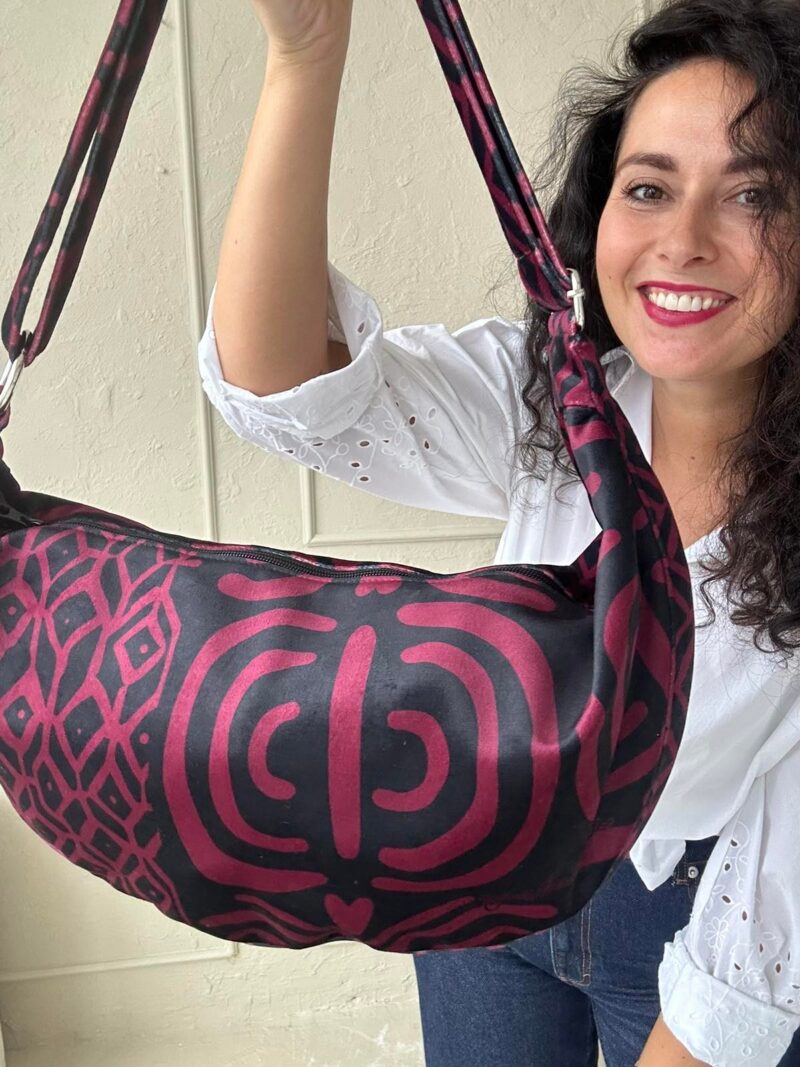 Hobo Bag - Burgundy Pattern - obrazek 4