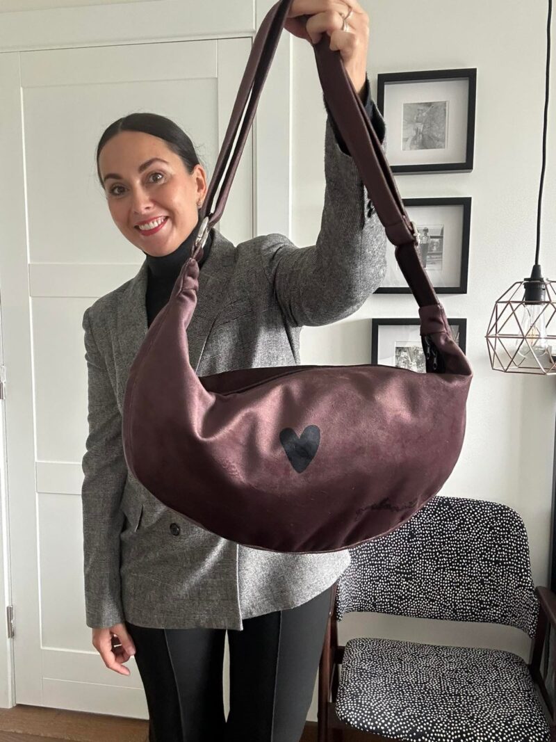 Hobo Bag Heart - Brown - obrazek 3