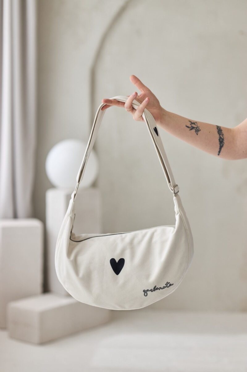 Hobo Bag Heart - White - obrazek 21