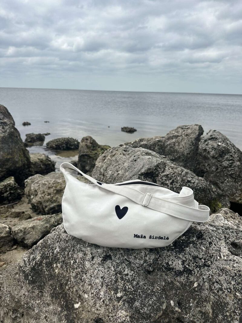 Hobo Bag Heart - White - obrazek 7