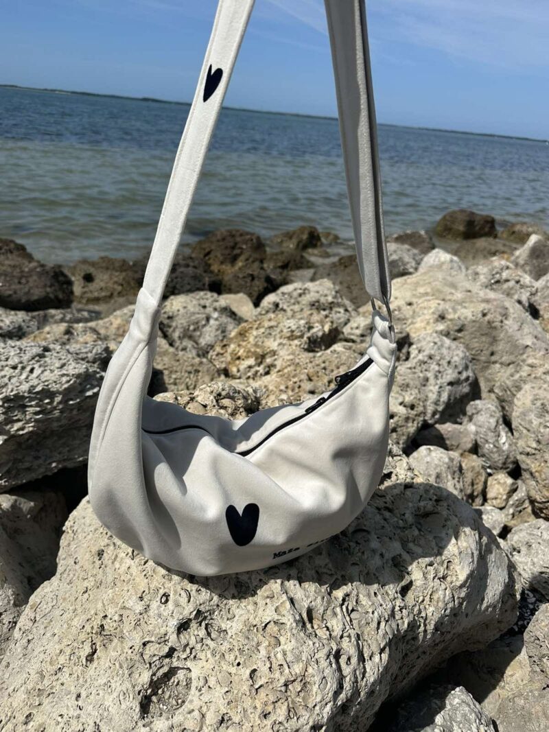 Hobo Bag Heart - White - obrazek 14