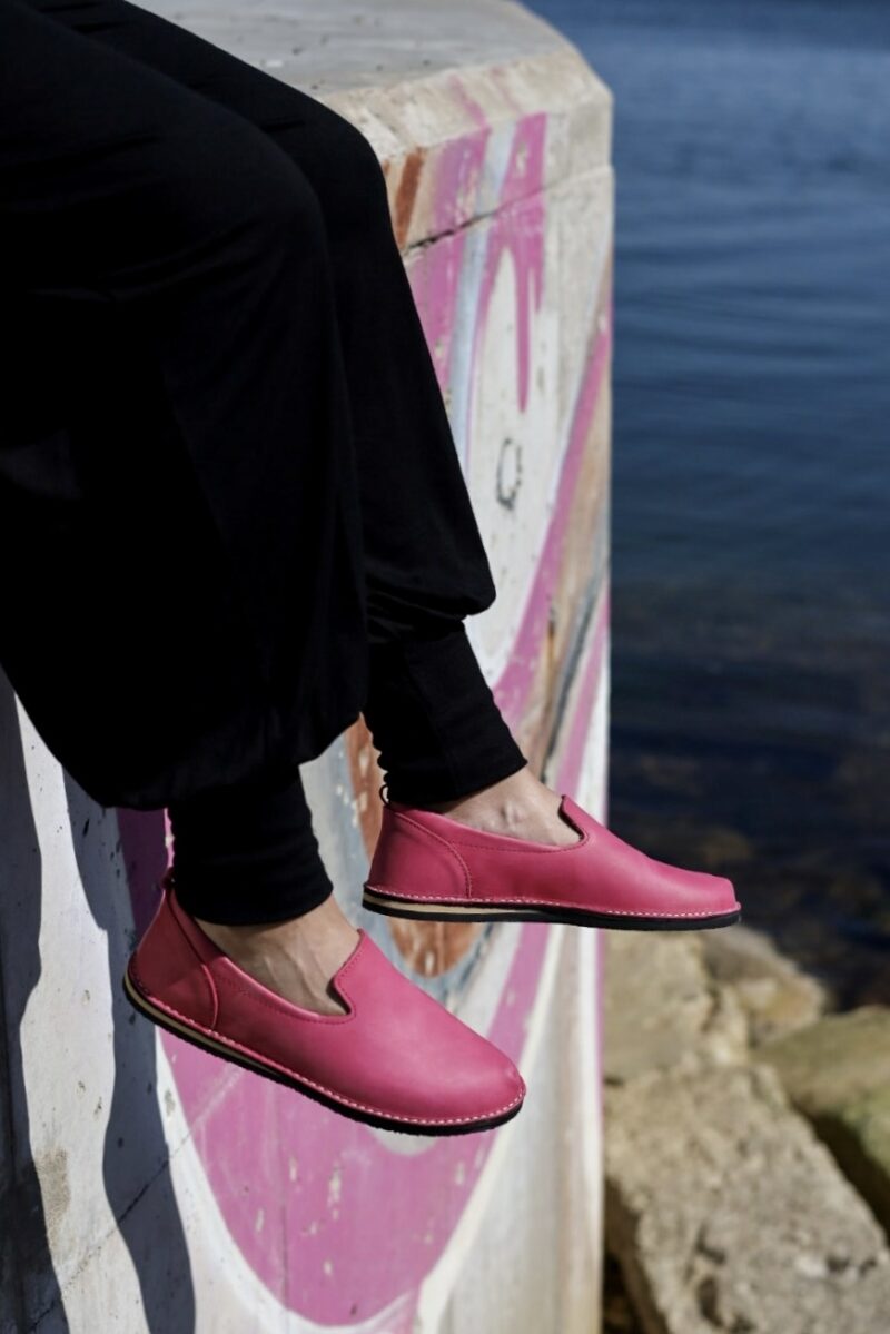 London - Classic shoes in the TOKU style - Pink - obrazek 4