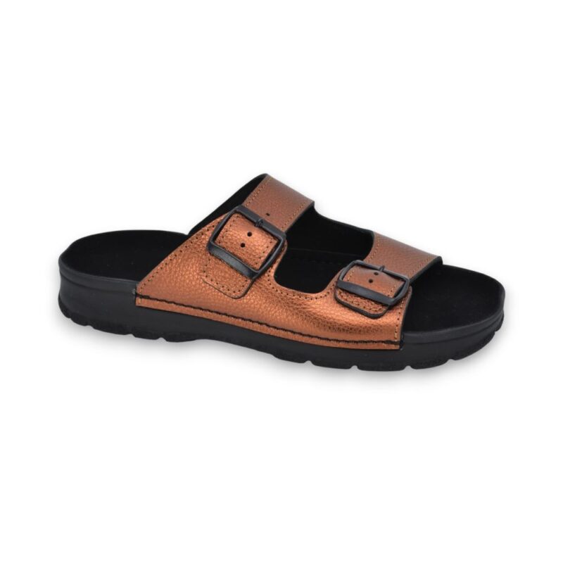 Meeliku Womens Leather Sandals – Bronze - obrazek 3