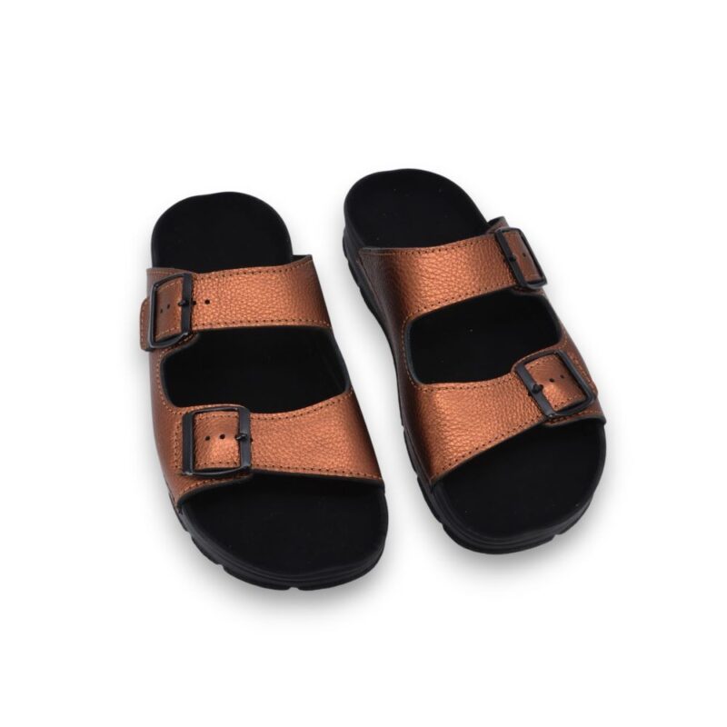 Meeliku Womens Leather Sandals – Bronze - obrazek 2