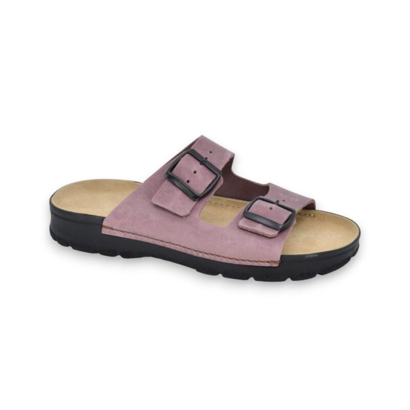 Meeliku Womens Leather Sandals – Dust Pink - obrazek 3