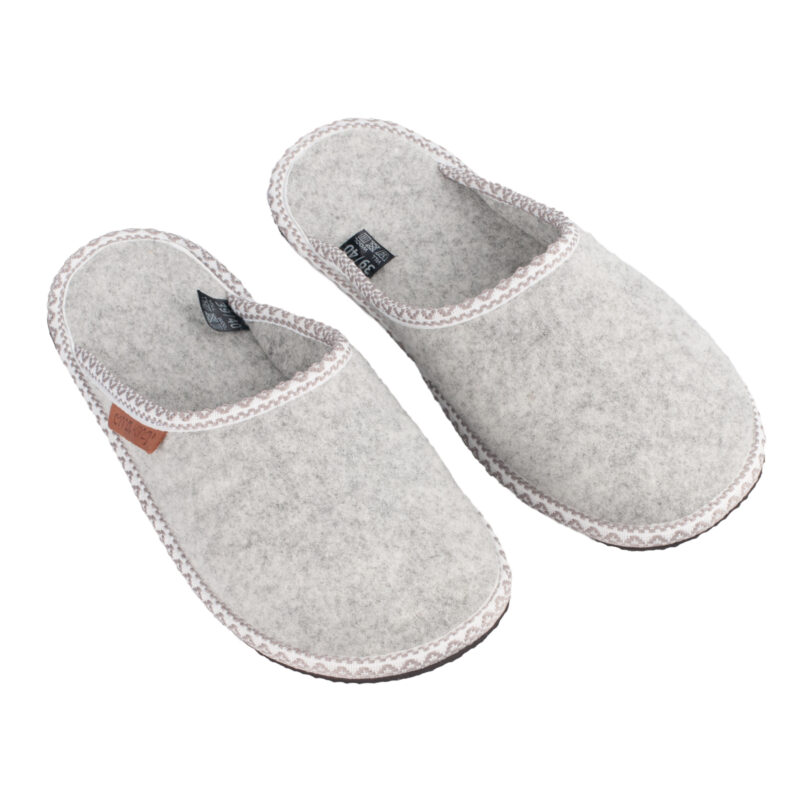 Natural felt slippers Halla - obrazek 2