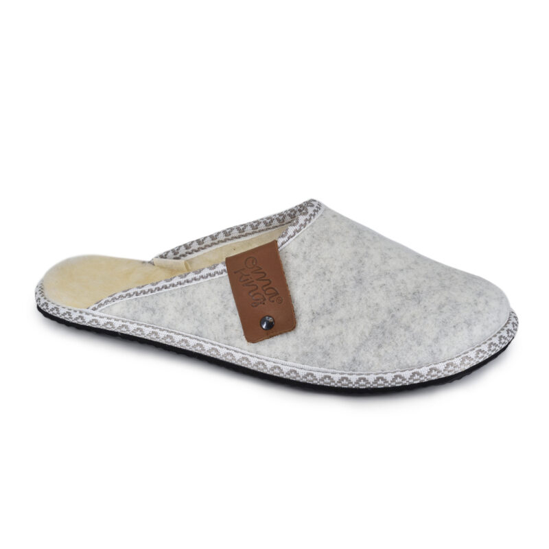 Halla Lambswool & Natural Felt Slippers - obrazek 2