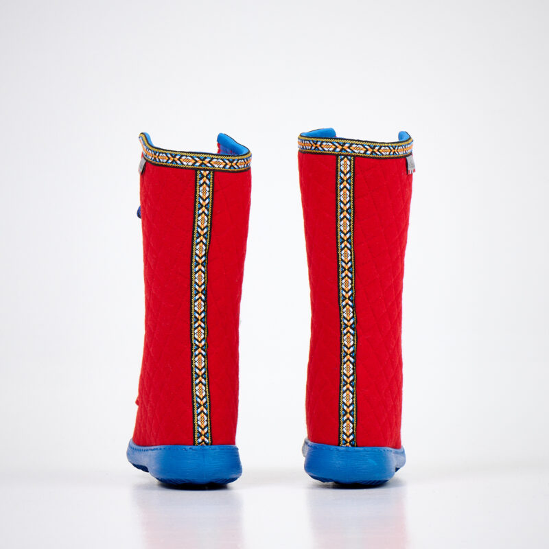 Polar Lobben Felt Boots - Red - obrazek 3
