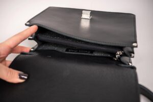 Small Briefcase Handbag - Black