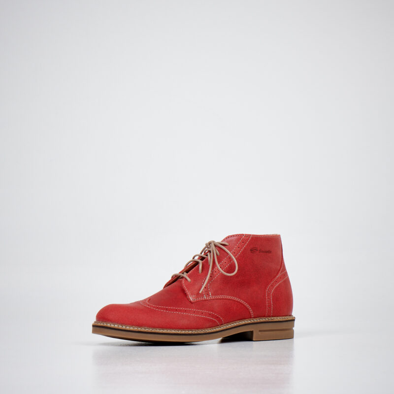 Red Ankle Boots 424 - obrazek 4
