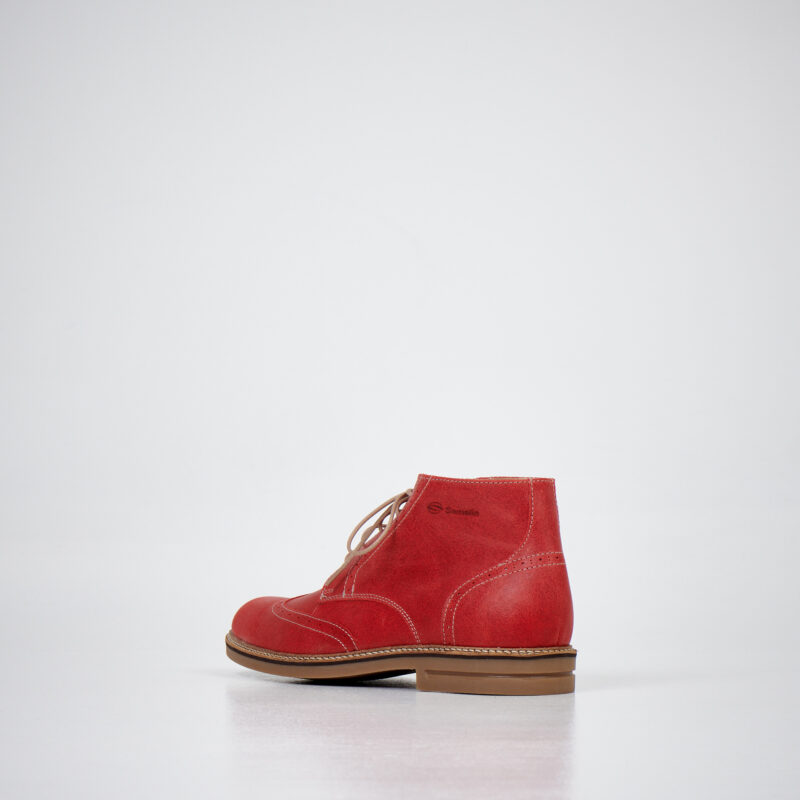 Red Ankle Boots 424 - obrazek 2