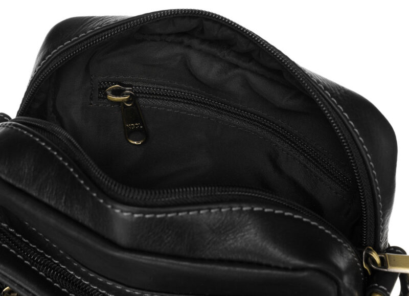 Pojemna, skórzana torba męska z kieszeniami — Peterson-1 Pojemna, skórzana torba męska z kieszeniami — Peterson-1