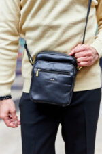 Pojemna, skórzana torba męska z kieszeniami — Peterson-6