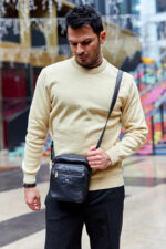 Pojemna, skórzana torba męska z kieszeniami — Peterson-8